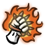 Flaming Brass Knuckles